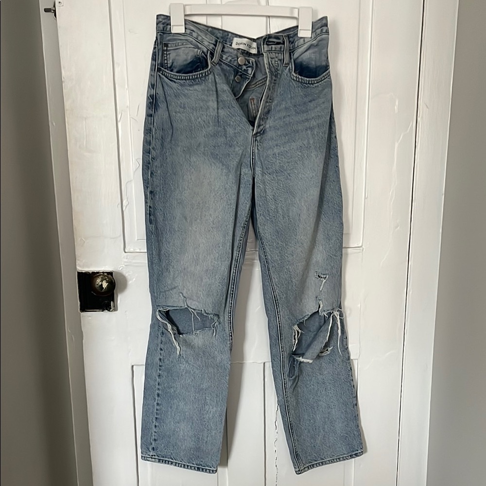Aritzia Distressed Light Blue Jeans